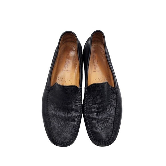 Valleverde Aria Condizionata Italian Pebbled Leather Black Slip-on Moccasin main image 9